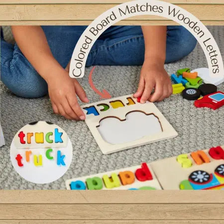 Wooden Alphabet Jigsaw Puzzle with Names- Random design