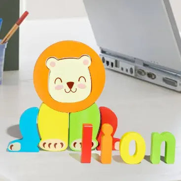 Wooden Alphabet Jigsaw Puzzle with Names- Random design