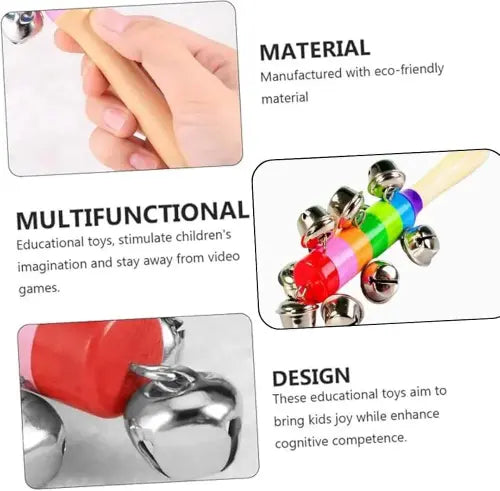 Jingle bells stick rattle- Random design