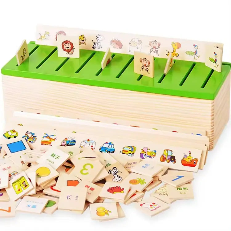 Montessori Wooden Knowledge Classification Box