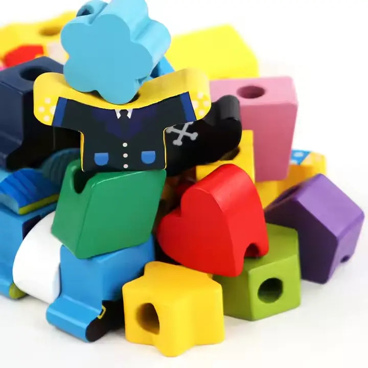 Little bear shape sorter and stacking toy for tiny hands!