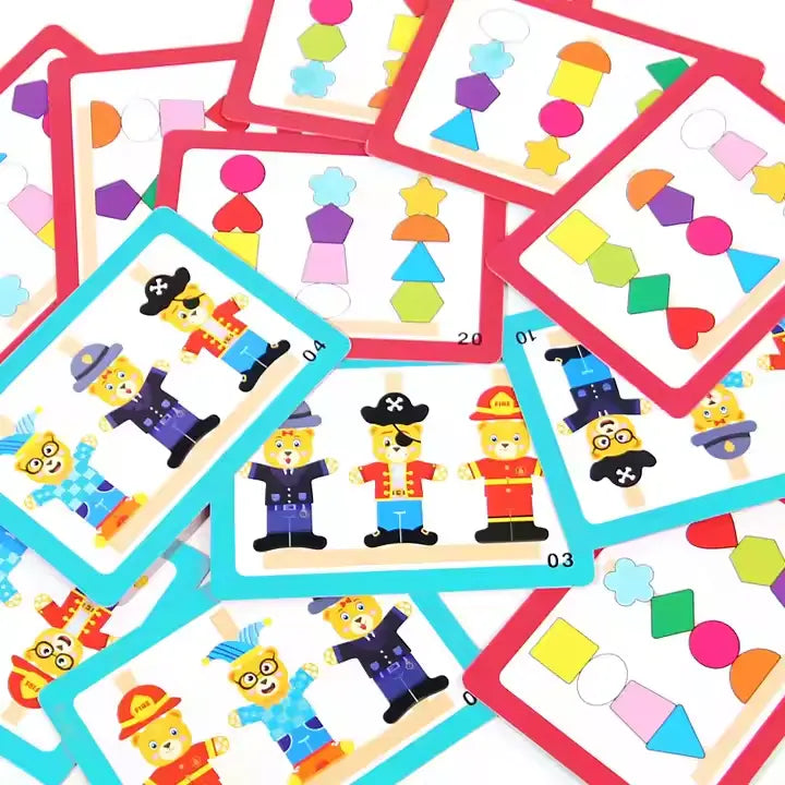 Little bear shape sorter and stacking toy for tiny hands!