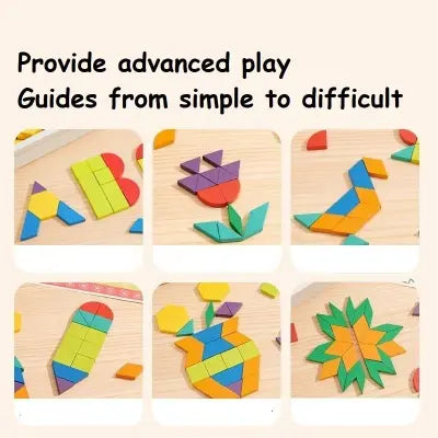 288-Piece Wooden Tangram Puzzle