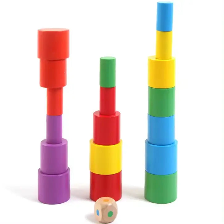 Wooden Moon Balancing Game – Early Learning Toy with Building Blocks for Babies and Children