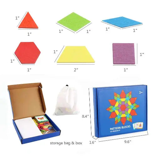 Pattern Blocks- 155 piece educational set