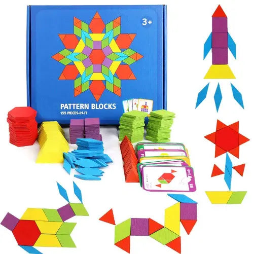 Pattern Blocks- 155 piece educational set