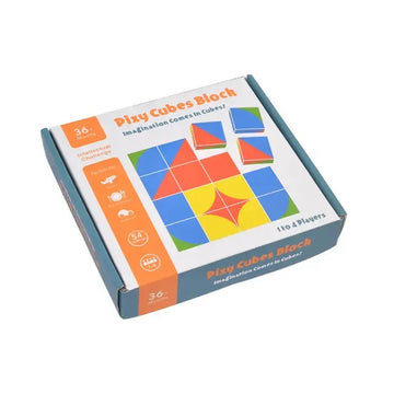 Wooden pixy cubes colourful block
