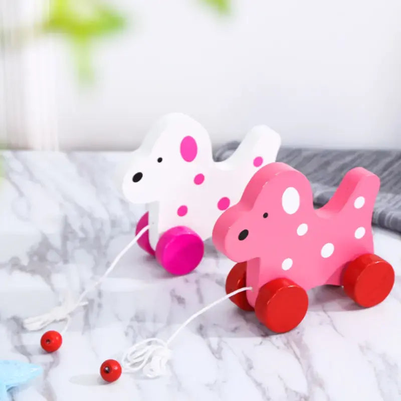 Wooden animal pull along toy(1pc)