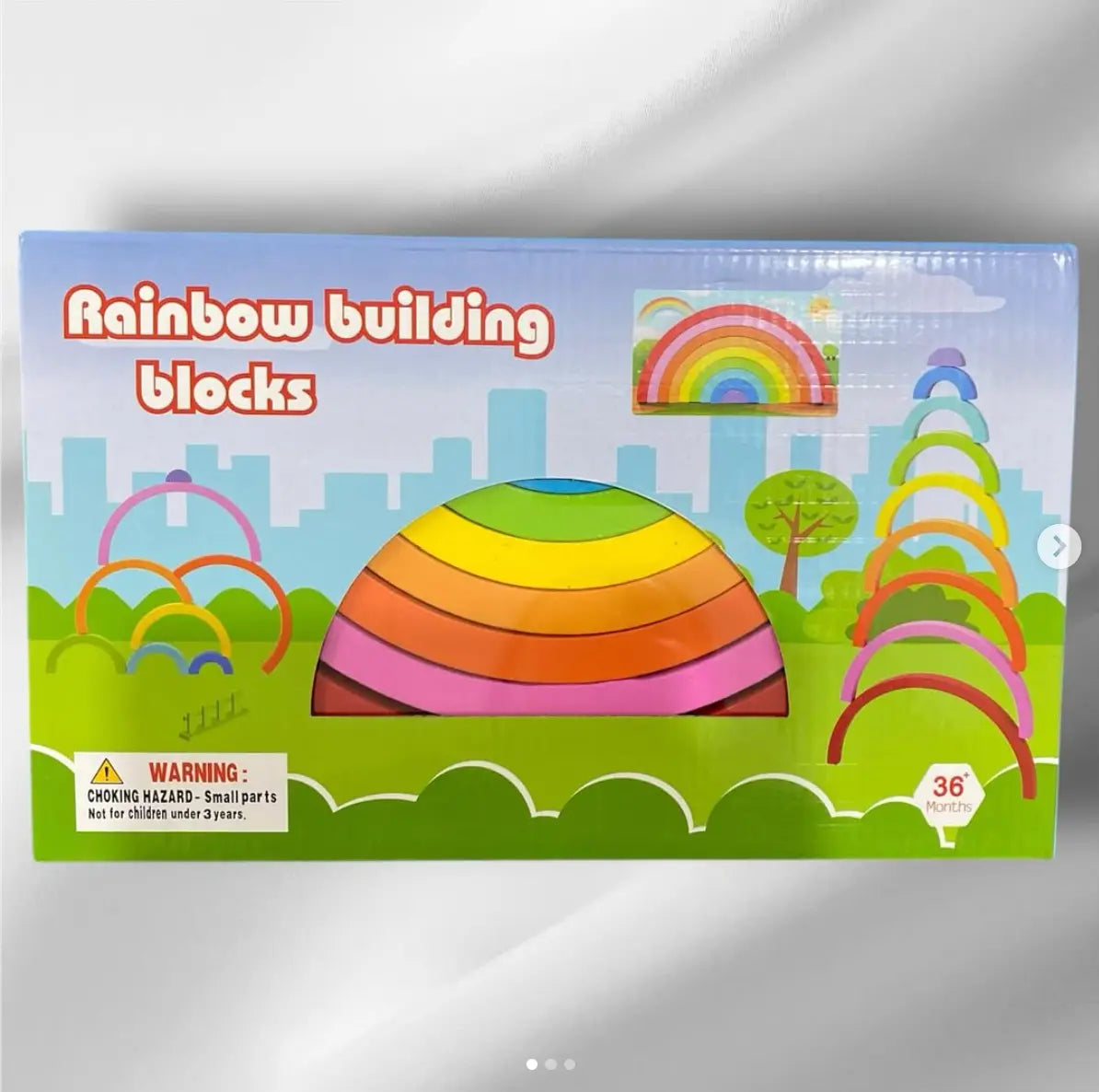 Rainbow building blocks - big (1pc)