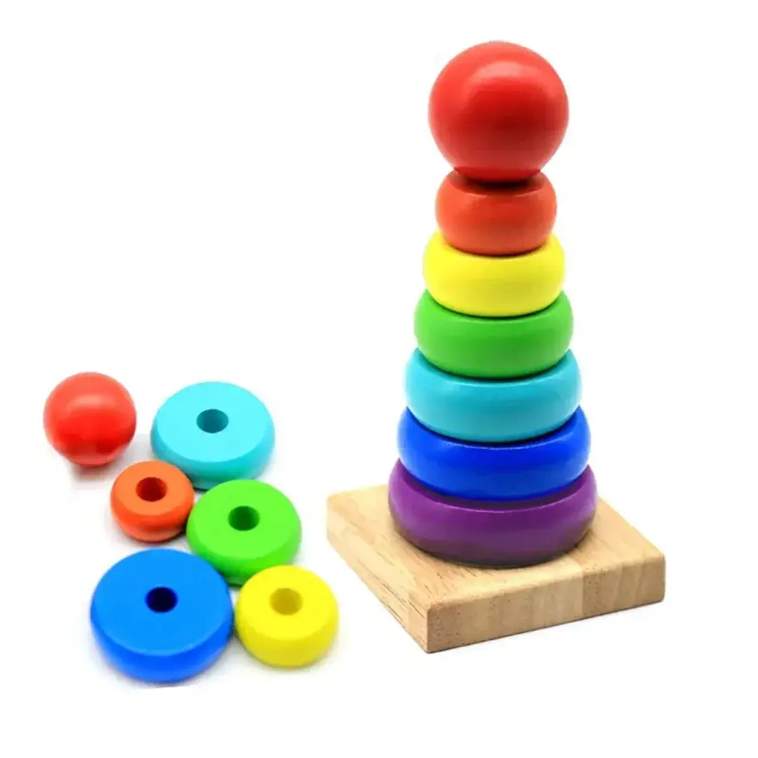 Rainbow tower- mini- stack and learn!
