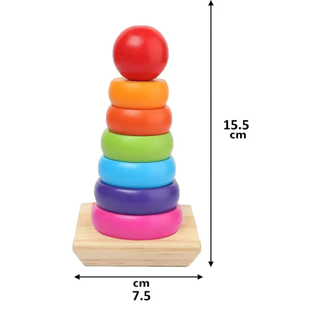 Rainbow tower- mini- stack and learn!