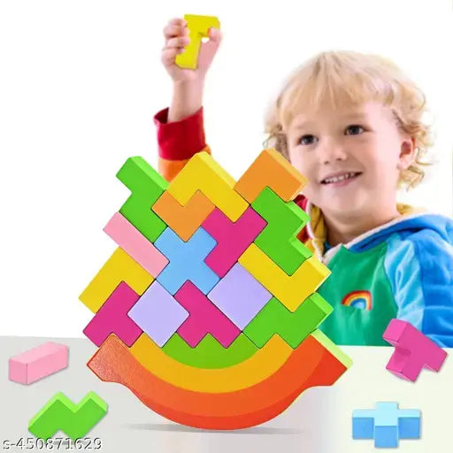 Rocking and stacking height tetris game