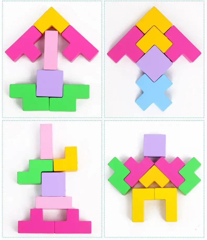 Rocking and stacking height tetris game