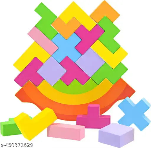 Rocking and stacking height tetris game