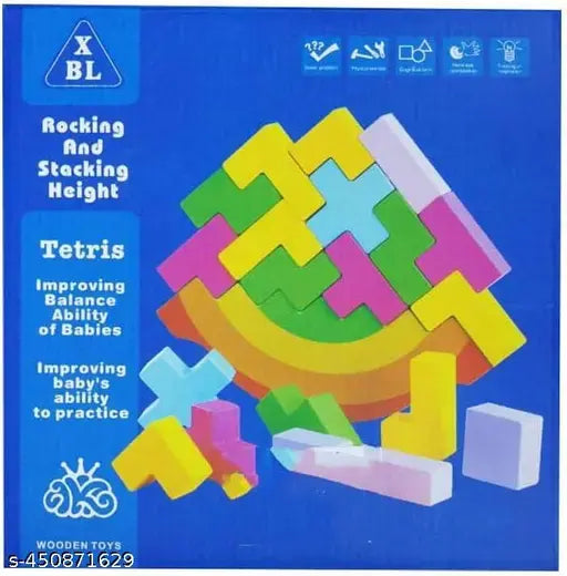 Rocking and stacking height tetris game