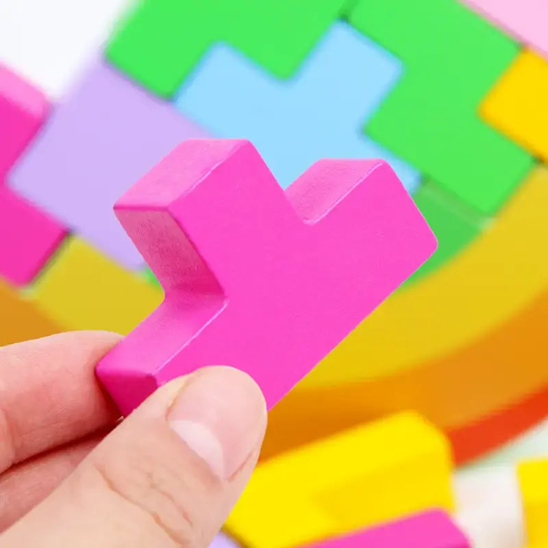 Rocking and stacking height tetris game
