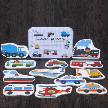 Two piece shapes puzzle small- a great way to introduce puzzles