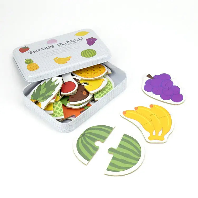 Two piece shapes puzzle small- a great way to introduce puzzles