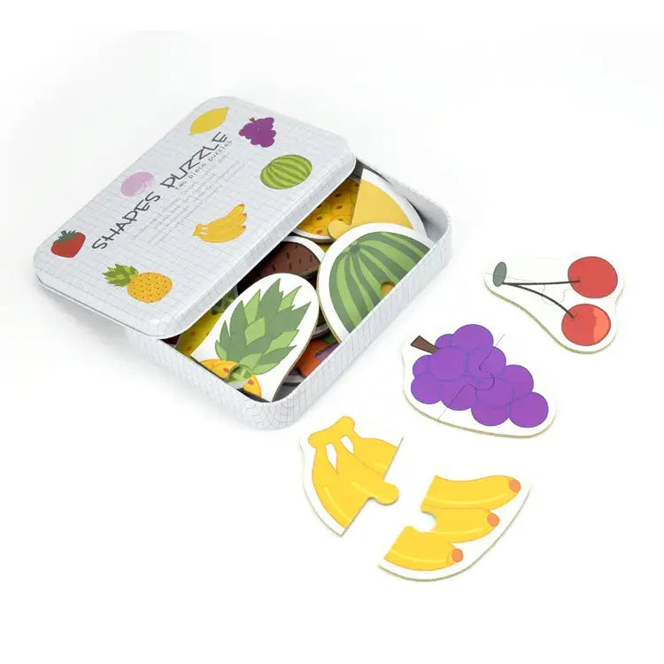 Two piece shapes puzzle small- a great way to introduce puzzles