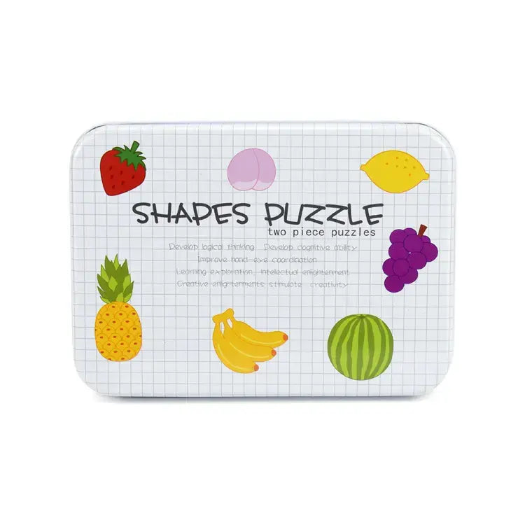 Two piece shapes puzzle small- a great way to introduce puzzles