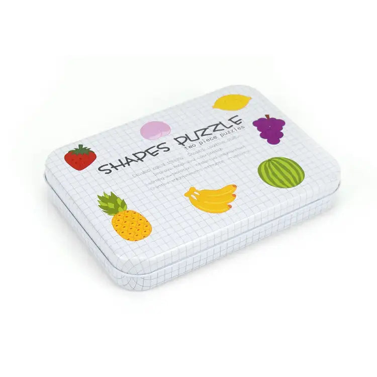 Two piece shapes puzzle small- a great way to introduce puzzles