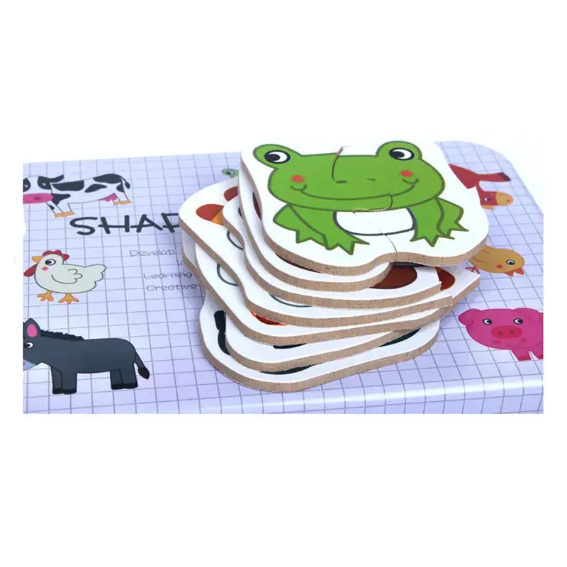 Two piece shapes puzzle small- a great way to introduce puzzles