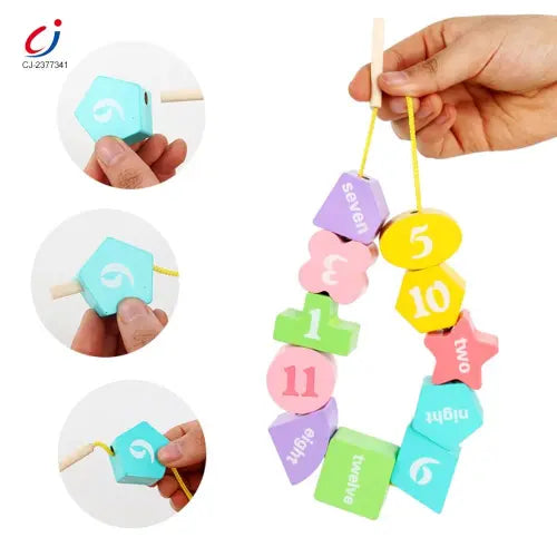 Shape Matching Round Bead Box Toy – Montessori Multifunctional Wooden Activity Cube