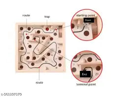 Small Wooden Number Labyrinth