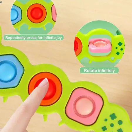 Baby Fidget Montessori Spin Catepillar Sensory Toy