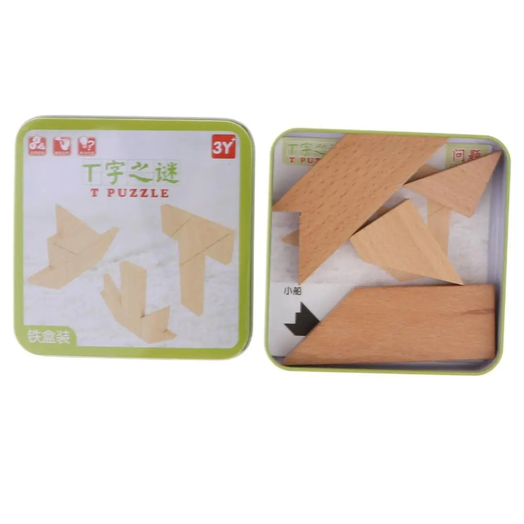 Montessori T-puzzle 3d 4 blocks game