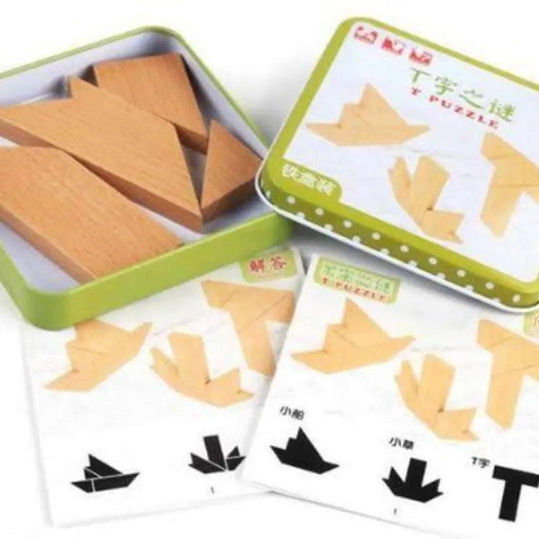Montessori T-puzzle 3d 4 blocks game