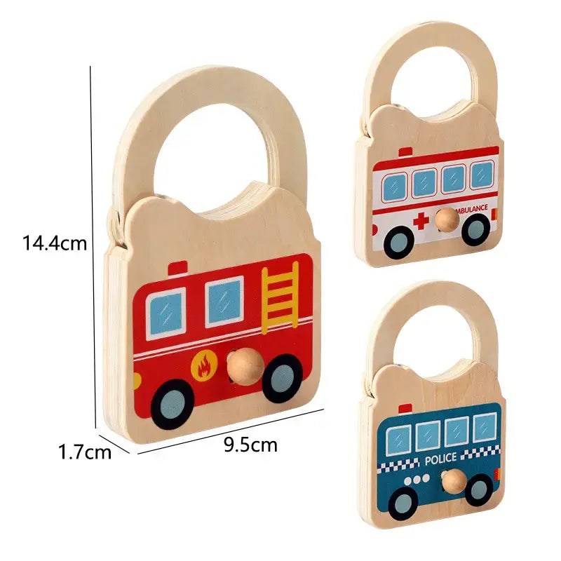 Wooden Toy lock- Fine motor skill builder(1pc)