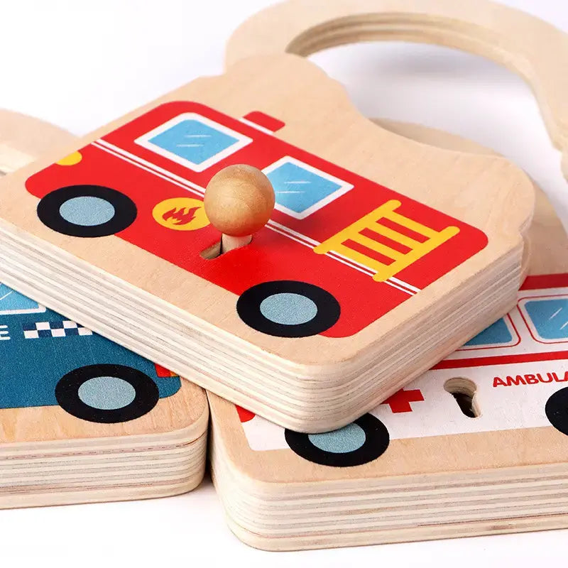 Wooden Toy lock- Fine motor skill builder(1pc)
