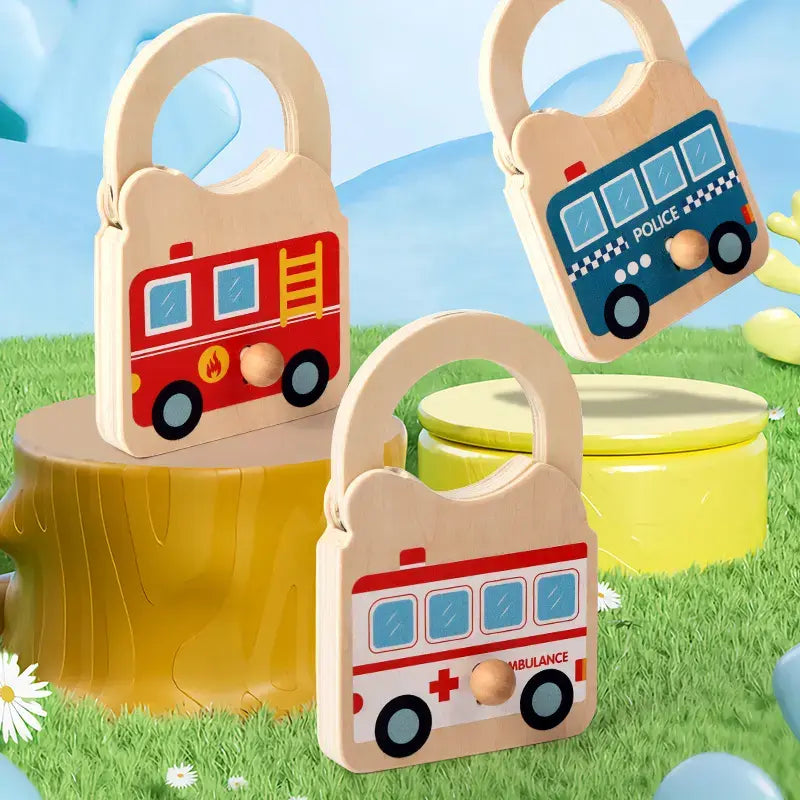 Wooden Toy lock- Fine motor skill builder(1pc)