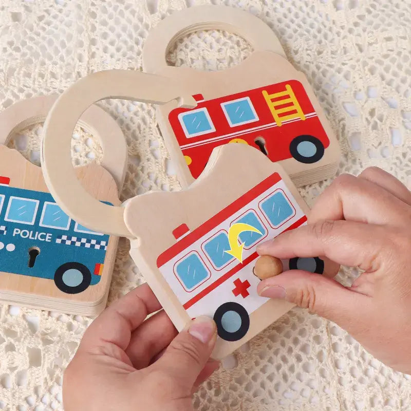 Wooden Toy lock- Fine motor skill builder(1pc)