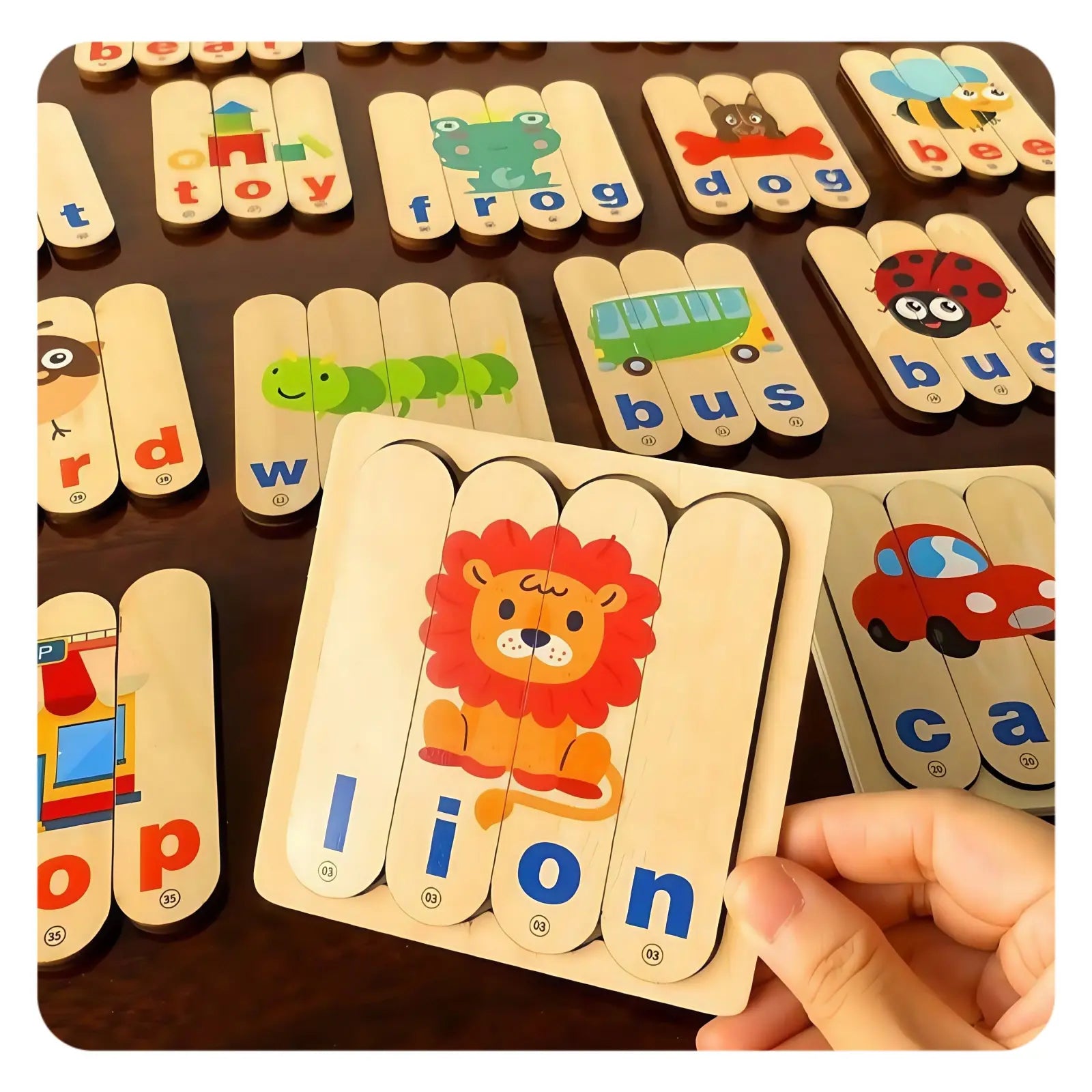 Spell Game Wooden Stick Puzzle