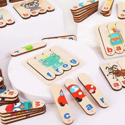 Spell Game Wooden Stick Puzzle