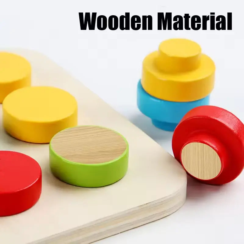 Big Peg Mosaic Button Puzzle – Mushroom Nail Game for Kids of All Ages