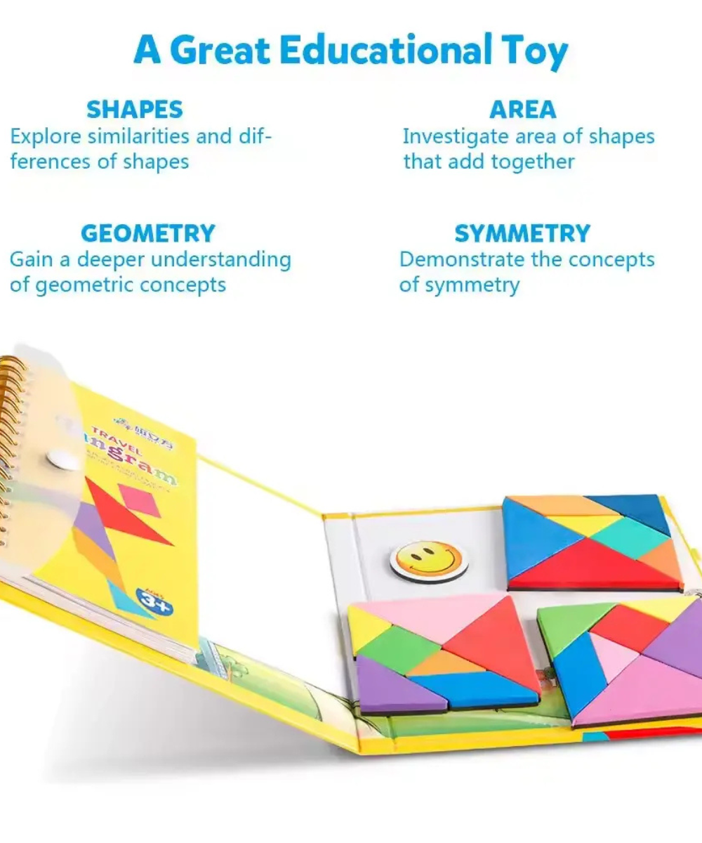 Travel smart baby combo 1- Wooden man, Tangram and Mobile 4 color