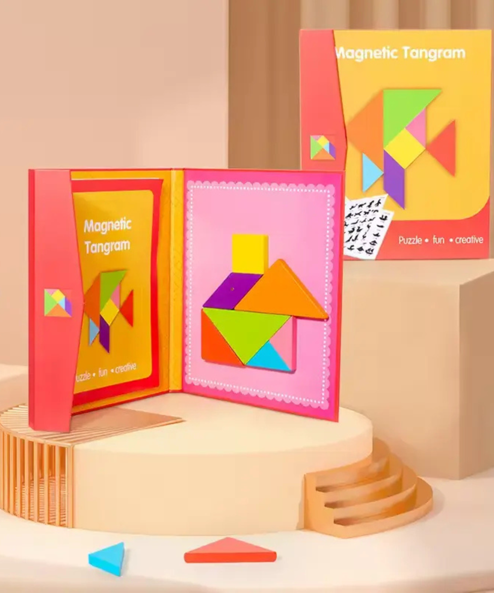 Travel smart baby combo 1- Wooden man, Tangram and Mobile 4 color