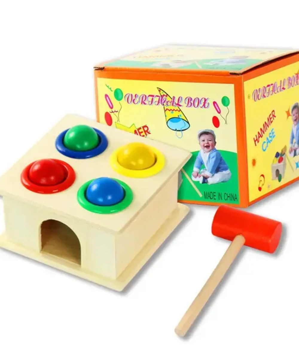 Curious mind toddler pack combo 3- Hammer ball, Shape four column tower and Guess who I am