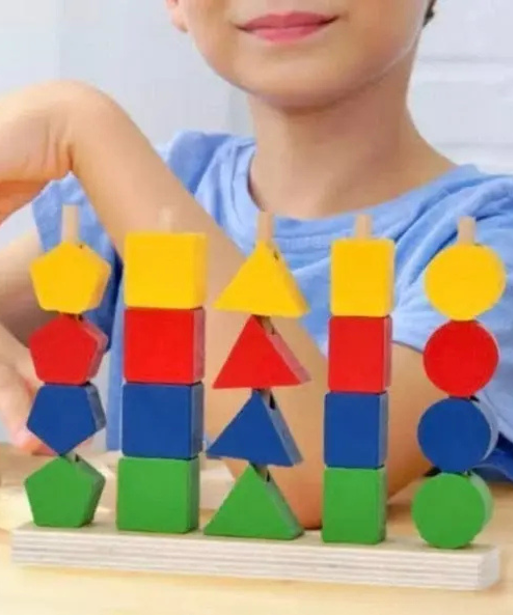 Wooden colorful shape sorter