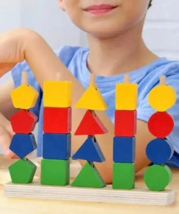 Wooden colorful shape sorter