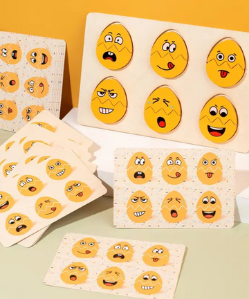 Egg matching emotion board game