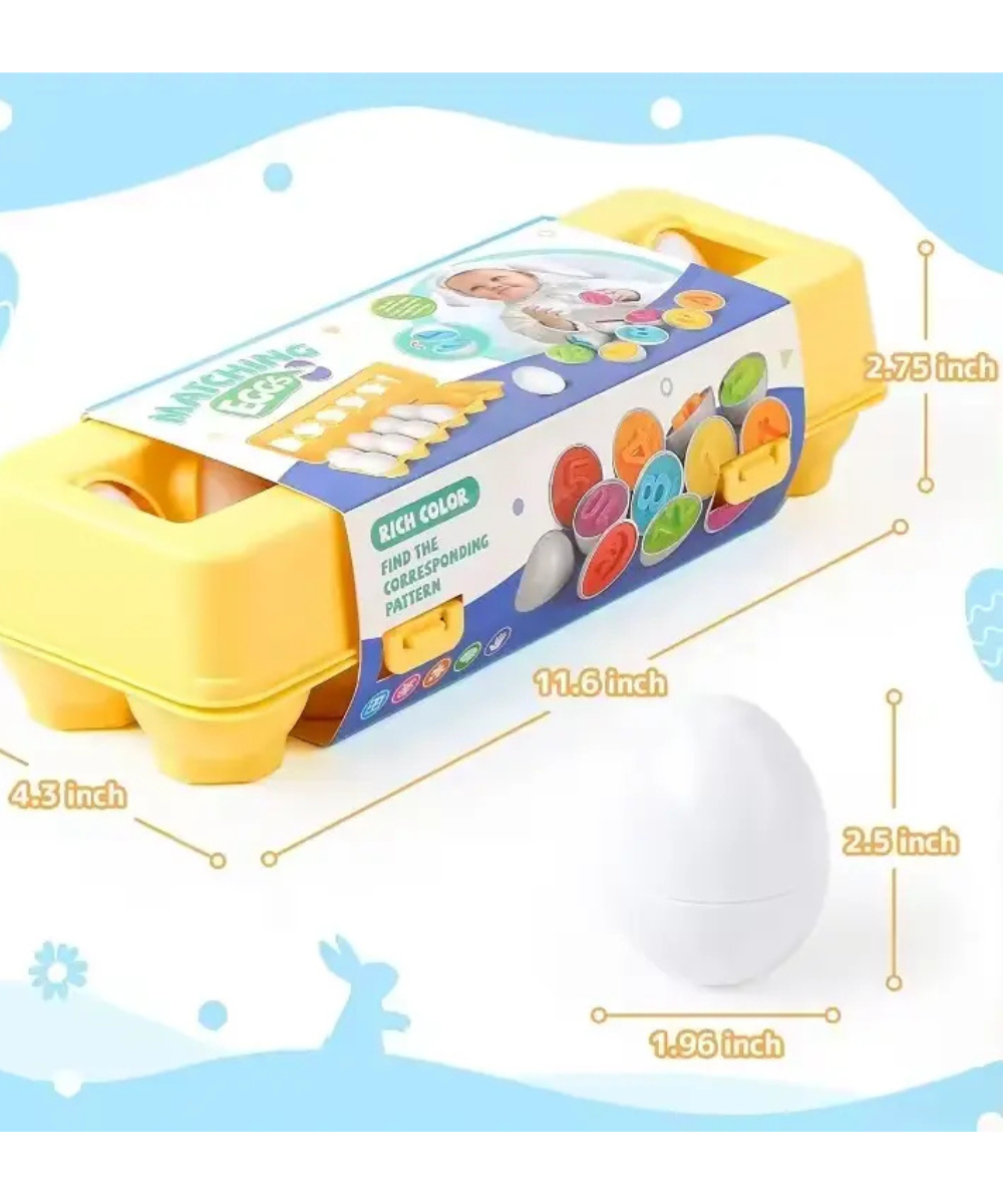 Egg shape matching tray game