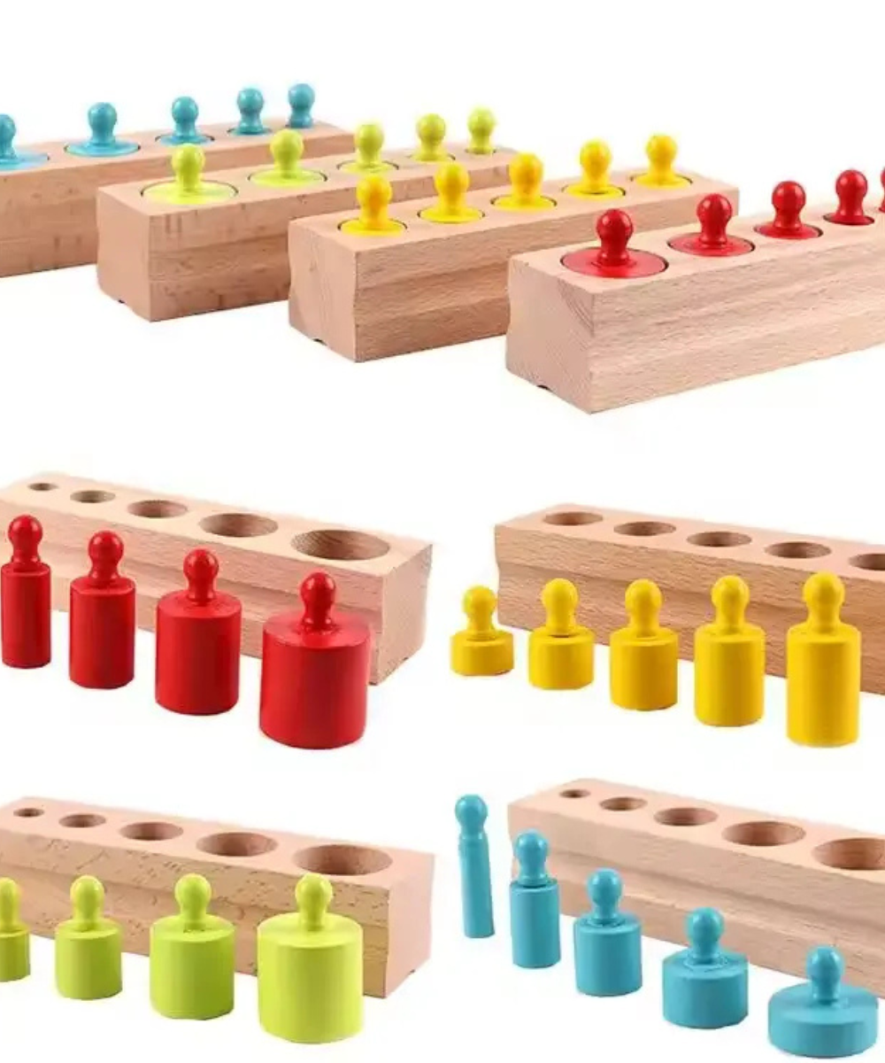 Knob cylinder shape sorting game