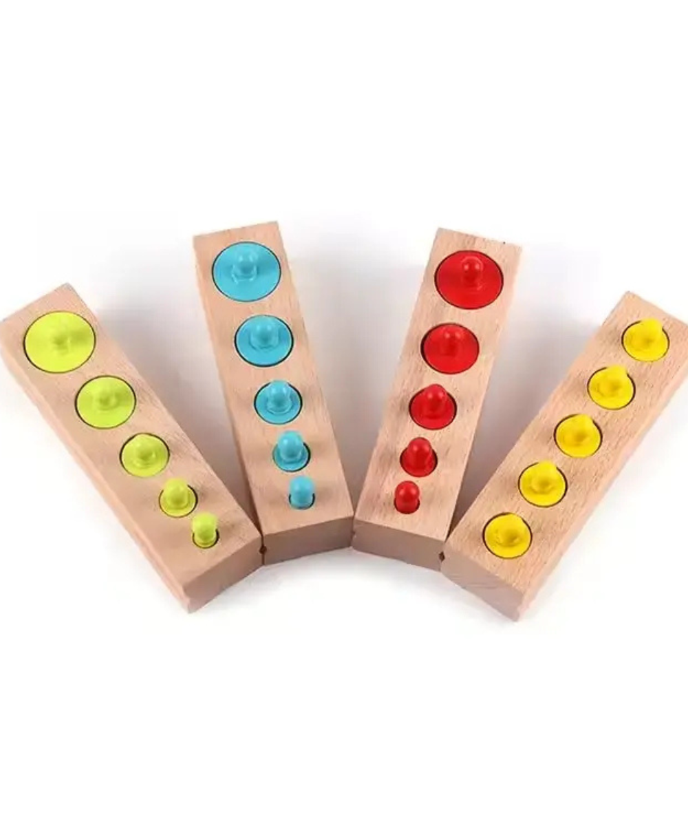Knob cylinder shape sorting game