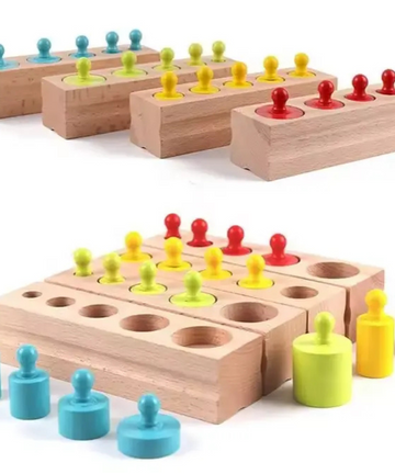 Knob cylinder shape sorting game