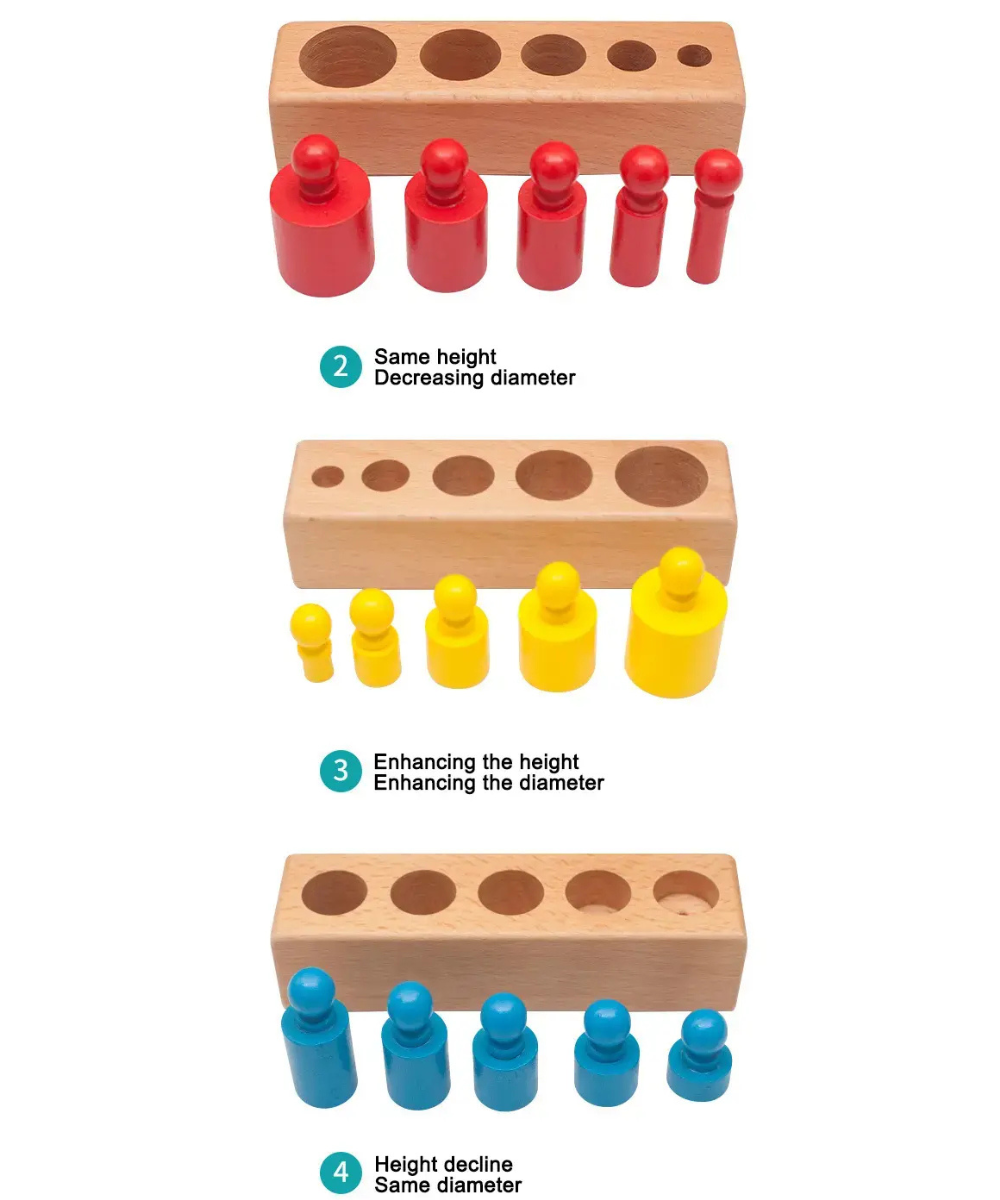 Knob cylinder shape sorting game