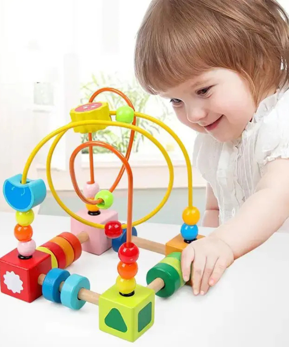 Colourful bead maze